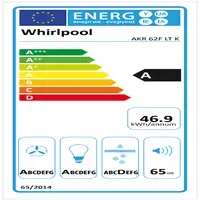 Whirlpool AKR 62F LT K De pared Negro 650 m³/h Whirlpool AKR 62F LT K De pared Negro 650 m³/h