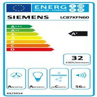 Siemens iQ300 LC87KFN60 campana De pared Negro 427 m³/h