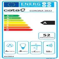 CATA CORONA WH 60 Encastrada Blanco 600 m³/h