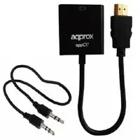 Approx appC17 HDMI tipo A (Estándar) VGA (D-Sub) + 3,5mm Negro