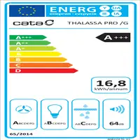 CATA Thalassa PRO 600 GBK De pared Negro 640 m³/h