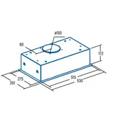 CATA G 50 LUX X Encastrada Acero inoxidable C 400 m³/h