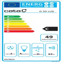 CATA G 50 LUX X Encastrada Acero inoxidable C 400 m³/h
