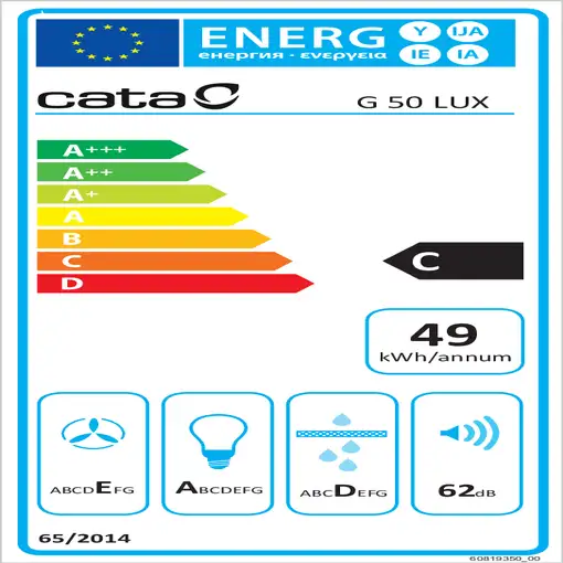 CATA G 50 LUX X Encastrada Acero inoxidable C 400 m³/h