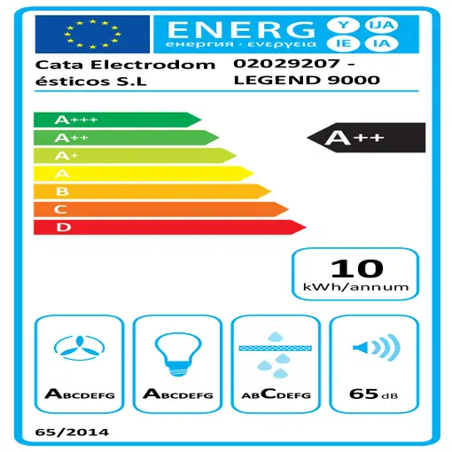 CATA LEGEND 9000 XGBK De pared Negro, Acero inoxidable 530 m³/h