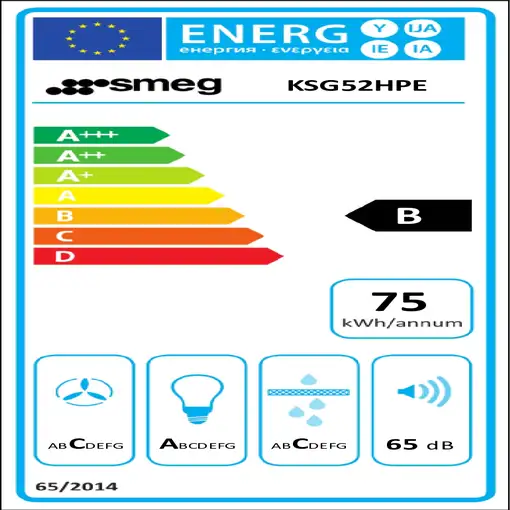 Smeg KSG52HPE campana Encastrada Acero inoxidable 580 m³/h