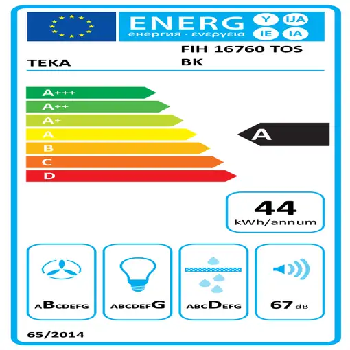 Teka FIH 16760 TOS De superficie Negro 630 m³/h