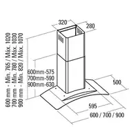 CATA GAMMA 600 De pared Acero inoxidable 700 m³/h