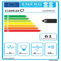 CATA GAMMA 600 De pared Acero inoxidable 700 m³/h
