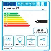 CATA Q 900 BK De pared Negro 645 m³/h