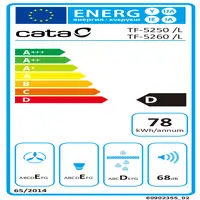 CATA TF 5260 WH Semintegrada (extraíble) Blanco D 325 m³/h