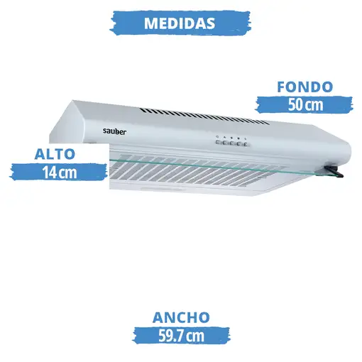 Sauber SCC60B De pared Blanco C 200 m³/h