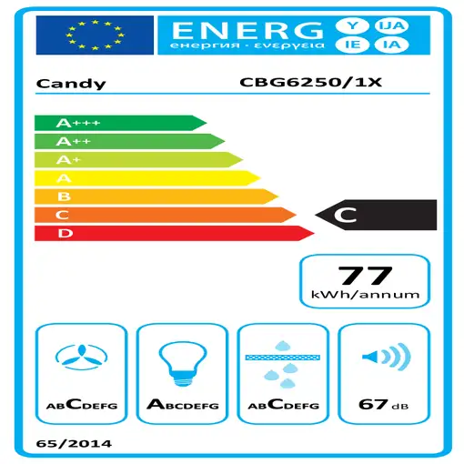 Candy CBG6250/1X Encastrada Acero inoxidable 620 m³/h
