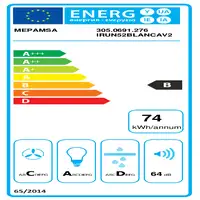 Mepamsa IRÚN 2.0 Encastrada Blanco 540 m³/h
