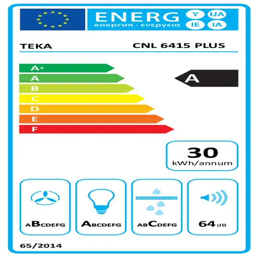 Teka CNL 6415 PLUS G1 Semintegrada (extraíble) Negro 385 m³/h