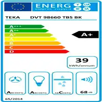 Teka DVT 98660 TBS BK De pared Negro 786 m³/h Teka DVT 98660 TBS BK De pared Negro 786 m³/h