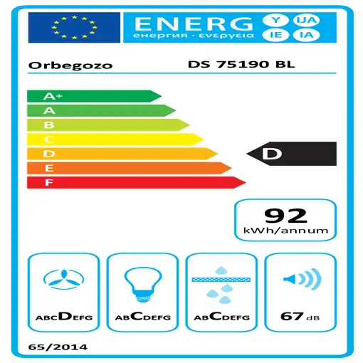 Orbegozo DS 75190 BL De pared Blanco 579 m³/h