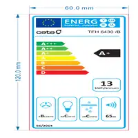 CATA TFH 6430 GBK Semintegrada (extraíble) Negro 391,5 m³/h CATA TFH 6430 GBK Semintegrada (extraíble) Negro 391,5 m³/h