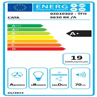 CATA TFH 6630 BK Telescópica o extraplana Negro A+ 605 m³/h