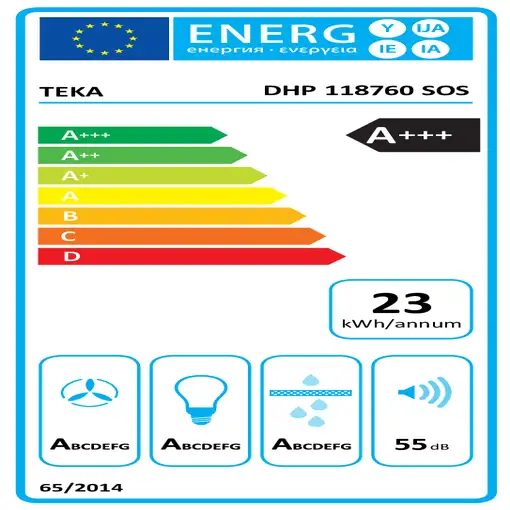 Teka DHP 118760 De pared Acero inoxidable 393 m³/h