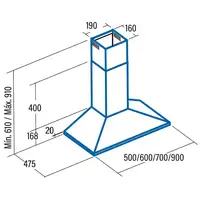 CATA V 500 De pared Acero inoxidable C 420 m³/h