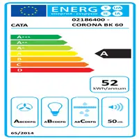 CATA CORONA BK 60 Negro, Gris A 850 m³/h
