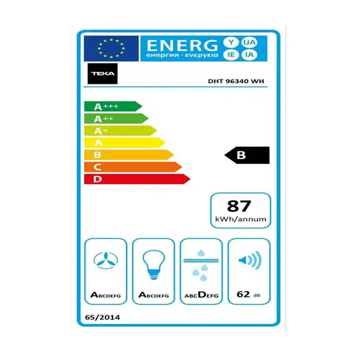 Teka DHT 96340 WH De techo Blanco 447 m³/h