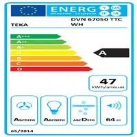 Teka DVN 67050 TTC WH De pared Blanco 485 m³/h