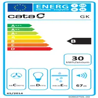 CATA GK 4500 X Telescópica o extraplana Acero inoxidable B 360 m³/h CATA GK 4500 X Telescópica o extraplana Acero inoxidable B 360 m³/h