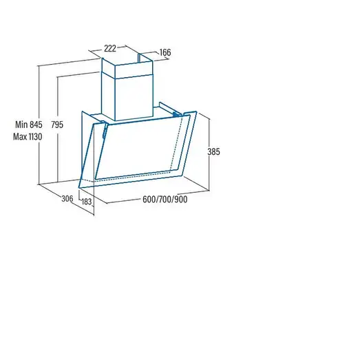 CATA VALTO 600 XGWH De pared Blanco 575 m³/h