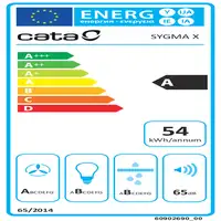 CATA SYGMA 7010 BK De pared Negro 427,1 m³/h