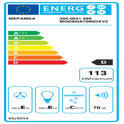 Mepamsa Modena De pared Acero inoxidable 380 m³/h