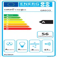 CATA GRECO 70 WH De pared Blanco 850 m³/h CATA GRECO 70 WH De pared Blanco 850 m³/h