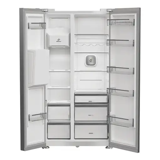Whirlpool WHG26574WX5E nevera puerta lado a lado Independiente 578 L D Acero inox
