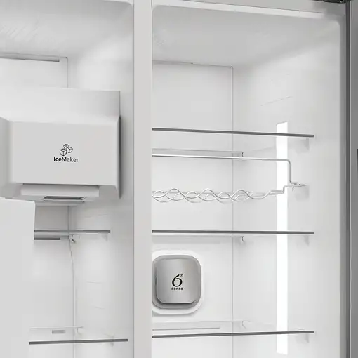 Whirlpool WHG26574WX5E nevera puerta lado a lado Independiente 578 L D Acero inox