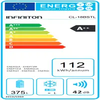 Infiniton CL-18BSTL frigorífico Independiente 375 L Negro