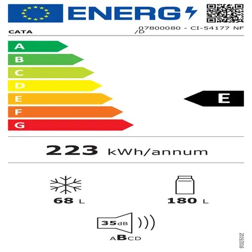 Frigoríficos сombis Integrado 248 L Blanco 07800080 CATA