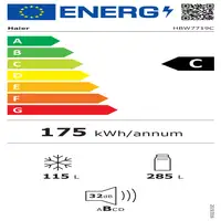 Nevera y congelador Integrado 400 L Blanco 34901661 HAIER Nevera y congelador Integrado 400 L Blanco 34901661 HAIER