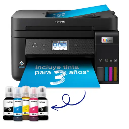 Epson EcoTank Impresora multifunción ET-4850 A4 con depósito de tinta, conexión Wi